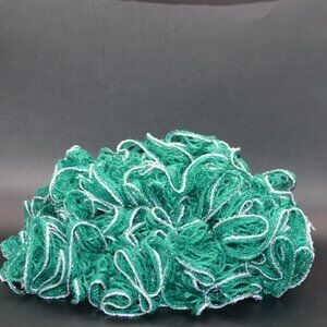 Homemade Green Ruffle Scarf